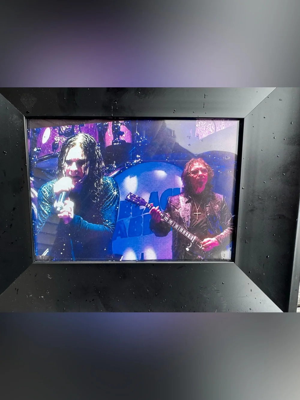 Original Black Sabbath 2016 Front Row Photo | Ozzy Osbourne & Tony Iommi | Frame - Picture 9 of 9